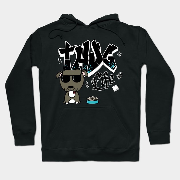 Thug Life (Kawaii Pitbull) Hoodie by Disocodesigns